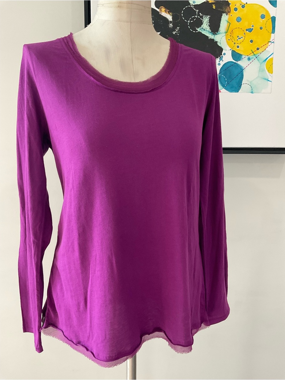 LOFT Women’s Long Sleeve Scoop Neck Top Size L